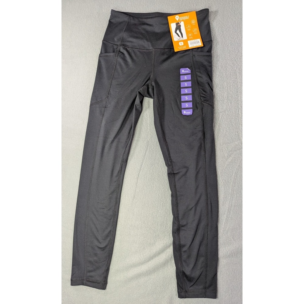 Muuv Womens 7/8 Ankle Length Active Legging Size‎ S Black Solid